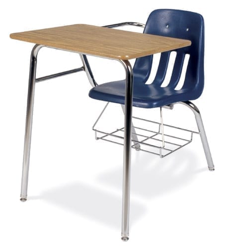Virco 9000 Series Soft Plastic Student Chair Desk Combo With