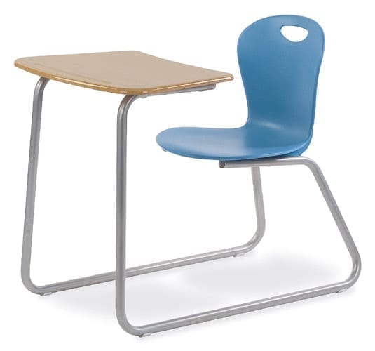Virco Zuma Sled Based Hard Plastic Combo Chair Desk School And