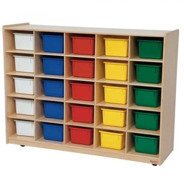 Wood Designs 25 Tray Storage with Translucent Trays